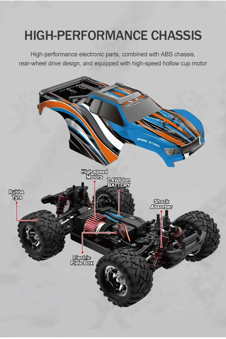 1/18 RC Monster Truck Toy, Shock Absorption System · TV10405 · detail image 6 of 10