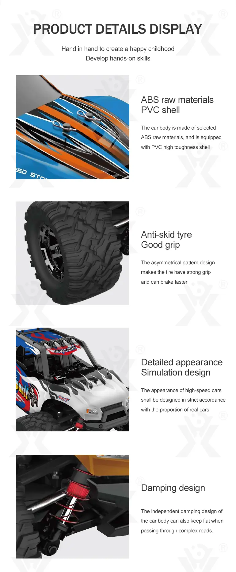 1/18 RC Monster Truck Toy, Shock Absorption System · TV10405 · detail image 7 of 10