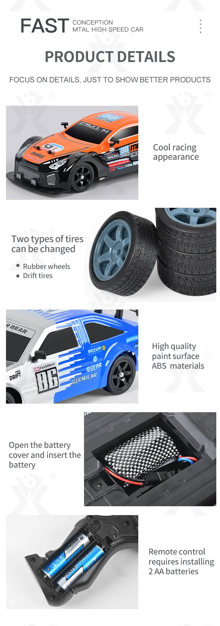 1:16 RC 4WD Drift Car · TV10389 · detail image 7 of 11