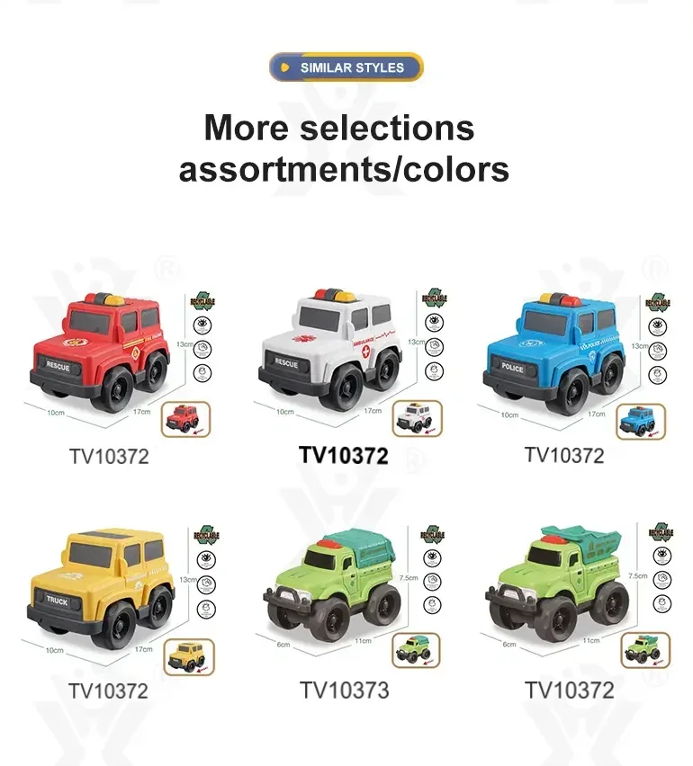 Adorable Fire Trucks Toy For Toddlers · TV10372 · detail image 7 of 8