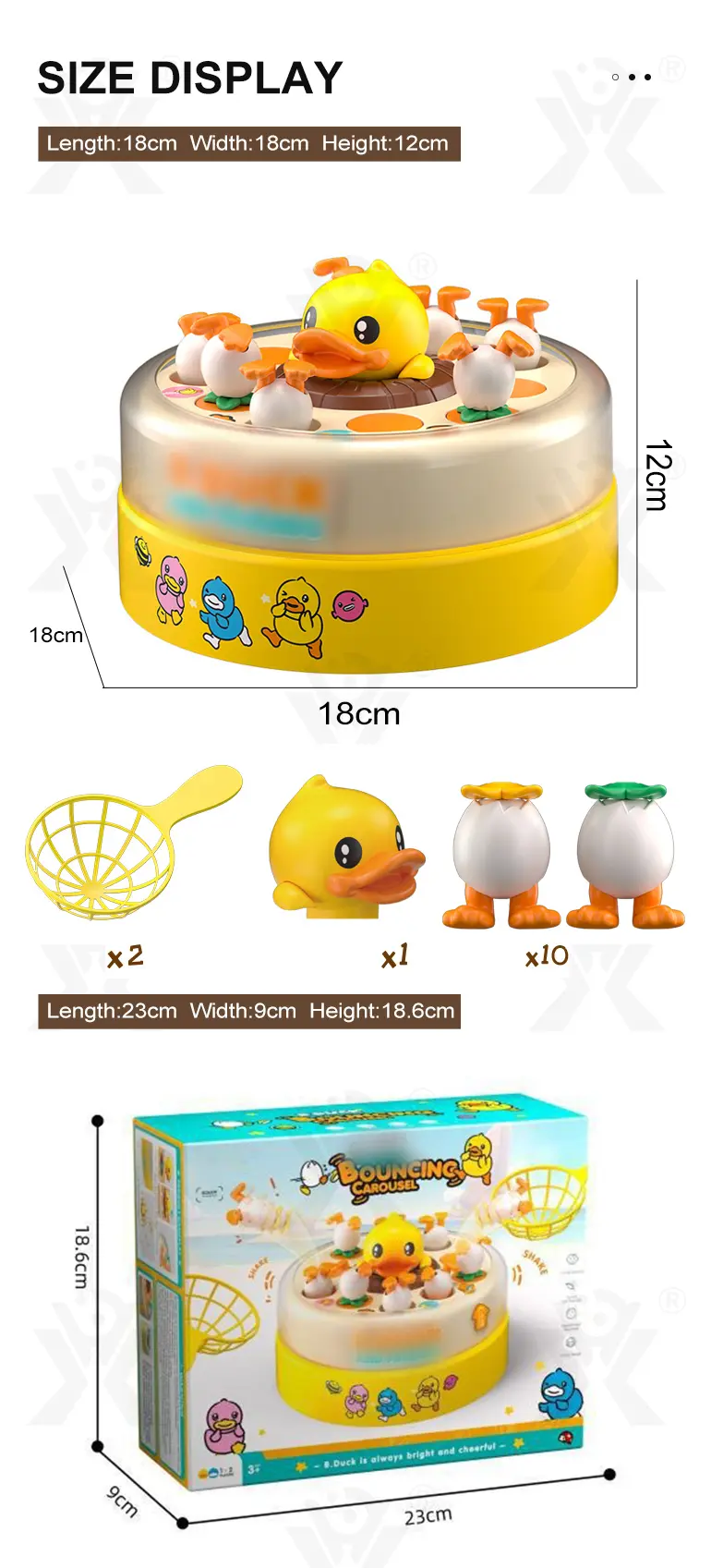 Bouncing Duck Toy, Track and Catch Game · TV10368 · detail image 6 of 7