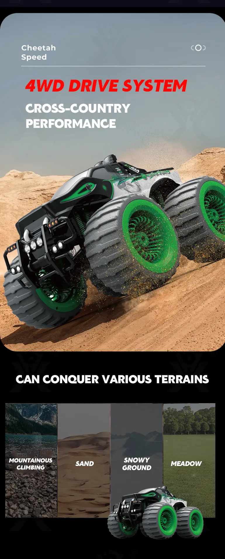 Big Foot RC Car Toy with Dual Motors · TV10398 · detail image 2 of 10