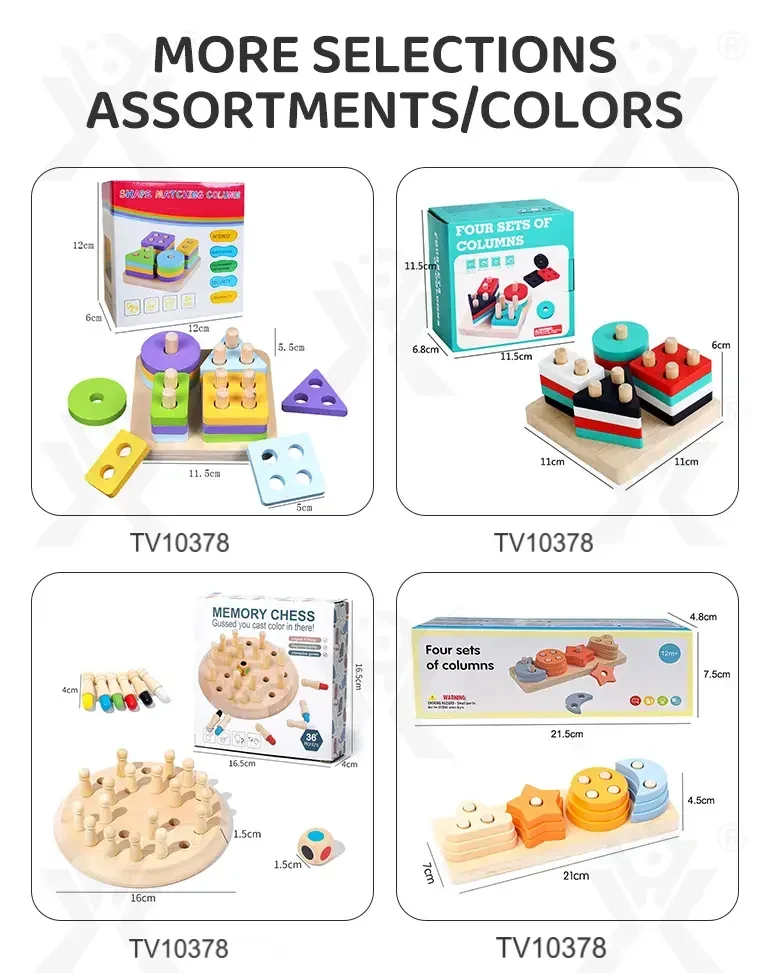 Wooden Montessori Sorting Toy, Shape Matching Puzzle · TV10378 · detail image 9 of 10