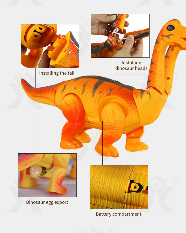 Electric Two-Head Dinosaur Toy, Brachiosaurus · TV10369 · detail image 4 of 7