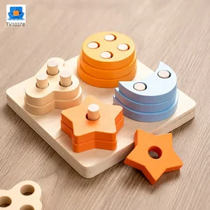 Wooden Montessori Sorting Toy, Shape Matching Puzzle · TV10378 · product photo 2 of 6
