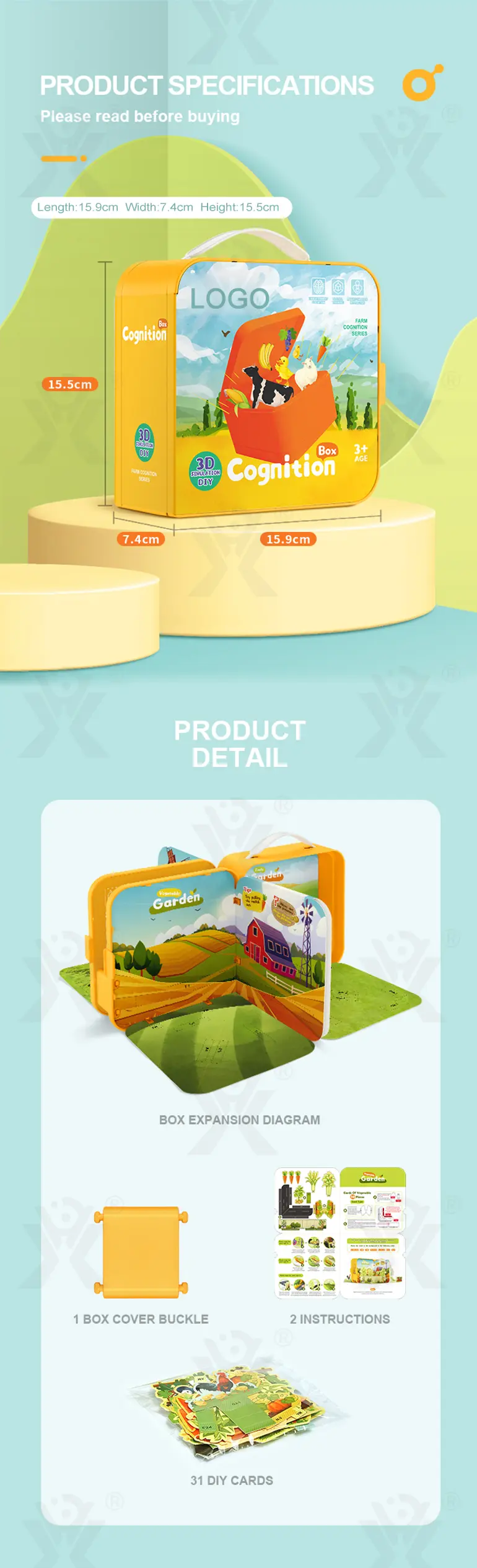 3D Story Book Farm Theme, DIY Quiet Book · TV10329 · detail image 6 of 8