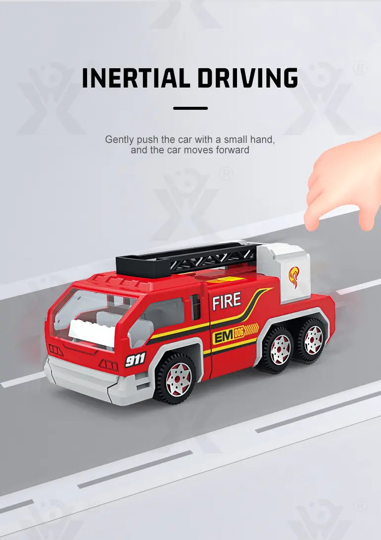 Diecast Fire Truck, Twist-Egg Style, 12 Collectable Style · TV10323 · detail image 5 of 10