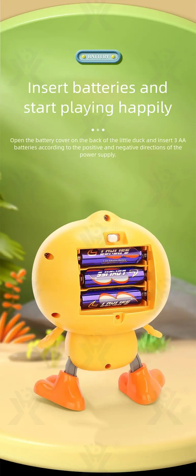 Electric Walking Duck Toy, Transformable, music, and light · TV10333 · detail image 6 of 9