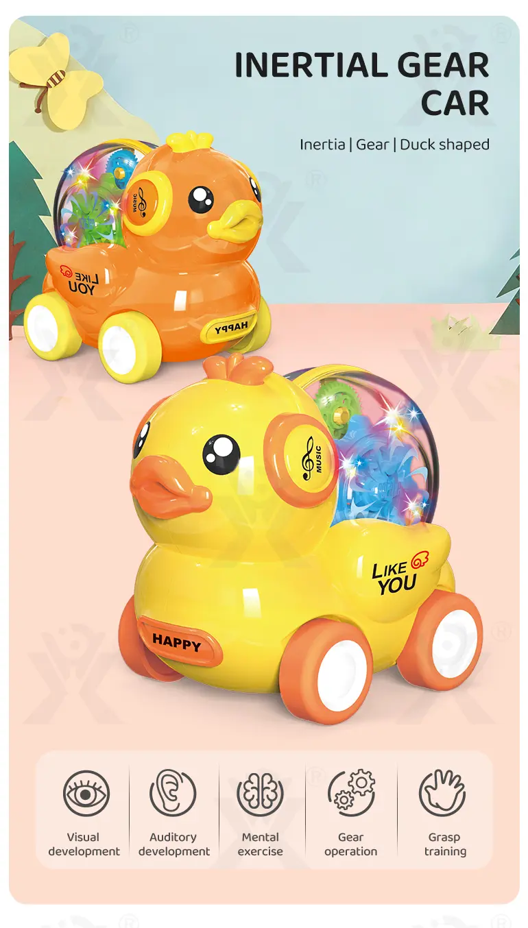 Duck Inertial Car Toy with Gear Transmission & Belt Drive for Kids · TV10336 · detail image 1 of 6