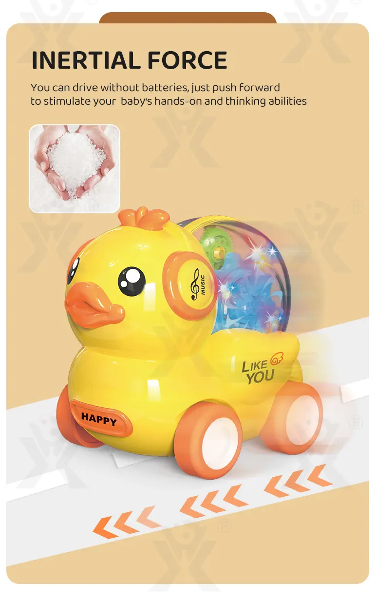 Duck Inertial Car Toy with Gear Transmission & Belt Drive for Kids · TV10336 · detail image 2 of 6