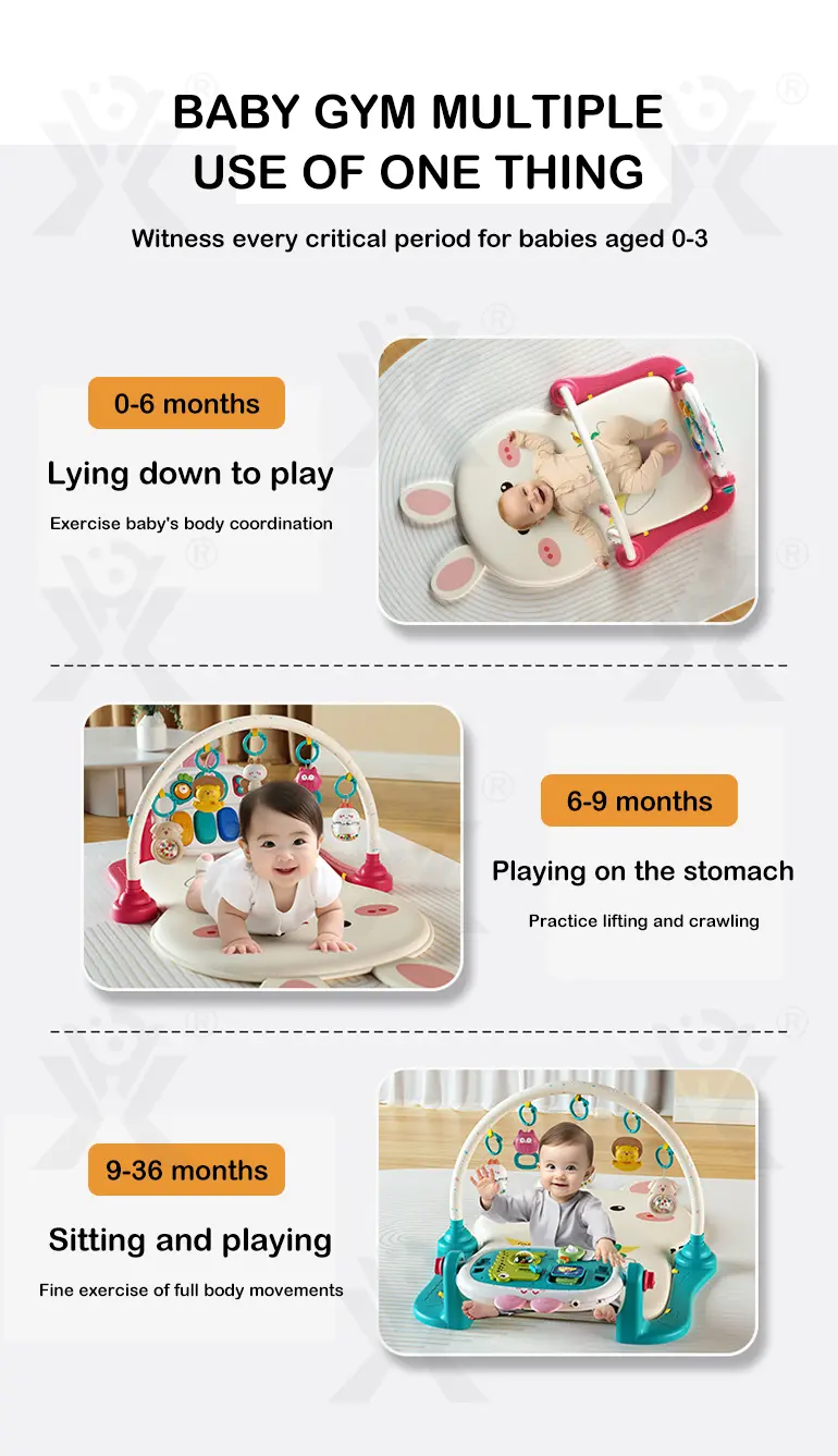 Baby Pedal Piano Play Mat, Rabbit Mat -Baby Toys Bulk Supply · TV10332 · detail image 2 of 9
