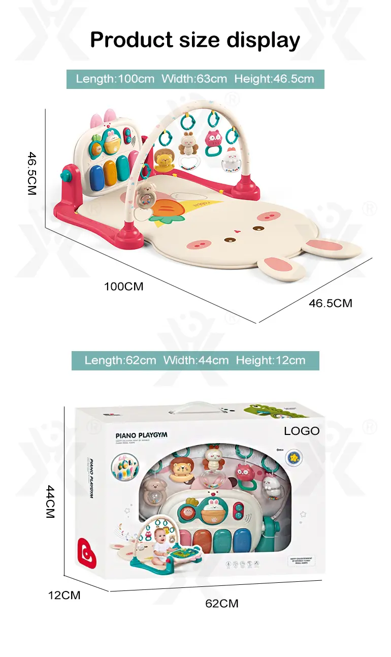 Baby Pedal Piano Play Mat, Rabbit Mat -Baby Toys Bulk Supply · TV10332 · detail image 9 of 9