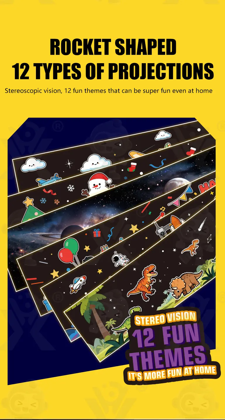 Star Projector Night Light, Space Rocket-Shaped Toy · TV10365 · detail image 3 of 6