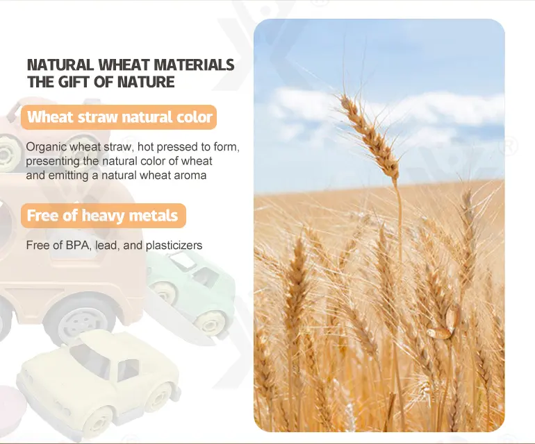 Wheat Straw Car Toy, Trailer Truck · TV10353 · detail image 2 of 7
