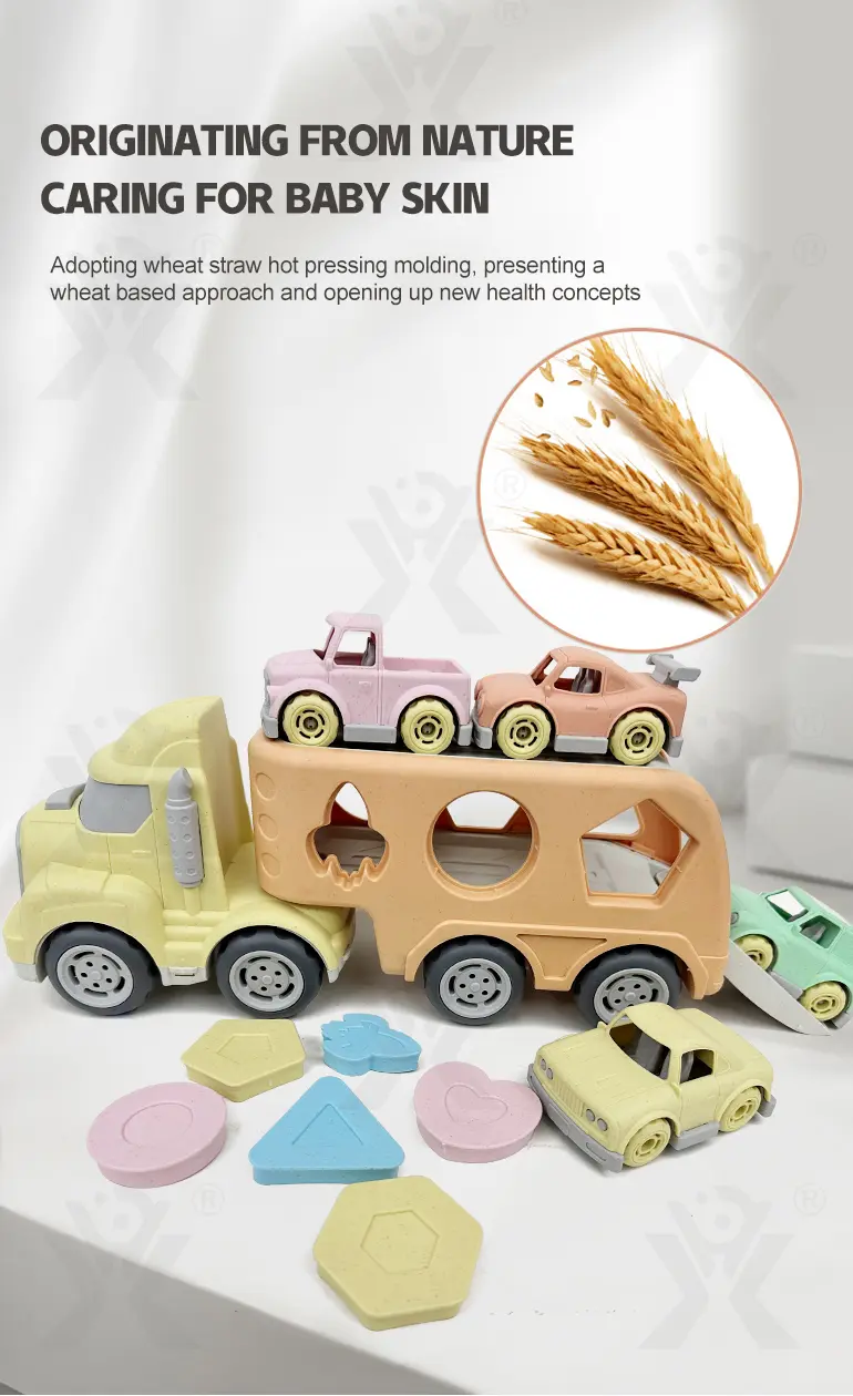 Wheat Straw Car Toy, Trailer Truck · TV10353 · detail image 5 of 7