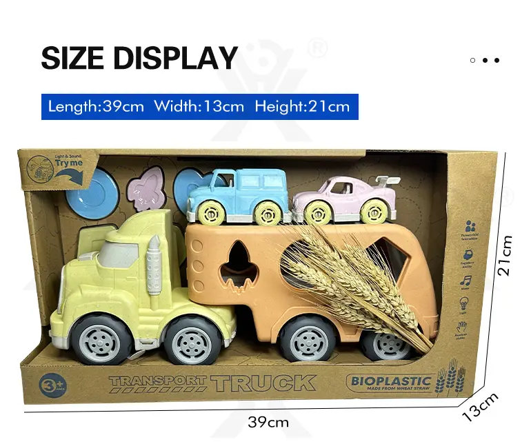 Wheat Straw Car Toy, Trailer Truck · TV10353 · detail image 7 of 7