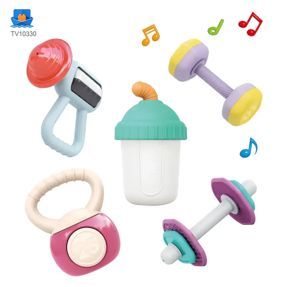 Baby Teether and Rattle Set, Fitness Theme · TV10330 · product photo 1 of 5