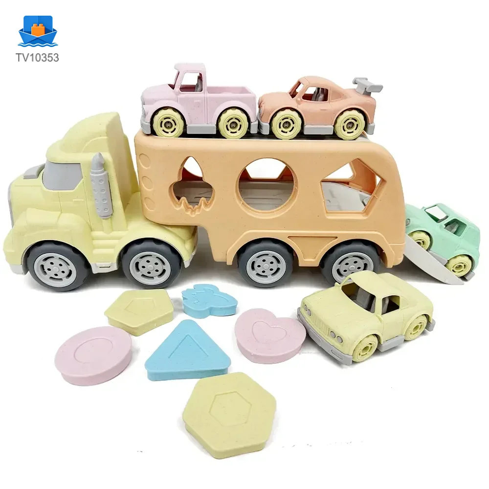 Wheat Straw Car Toy, Trailer Truck · TV10353 · product photo 1 of 6