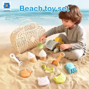Cream Beach Basket Toy Set | Kids Sand Play Set · TV10367 · product photo 3 of 6