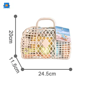 Cream Beach Basket Toy Set | Kids Sand Play Set · TV10367 · product photo 5 of 6