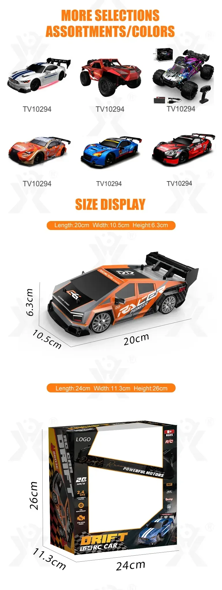 1:24 Scale RC Drift Car Supply · TV10294 · detail image 6 of 6