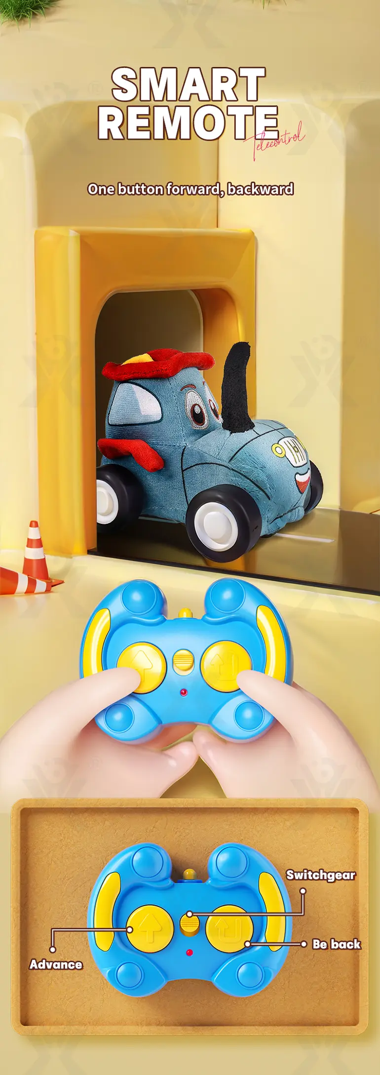 RC Plush Car Toy, Engineering Theme · TV10318 · detail image 7 of 12