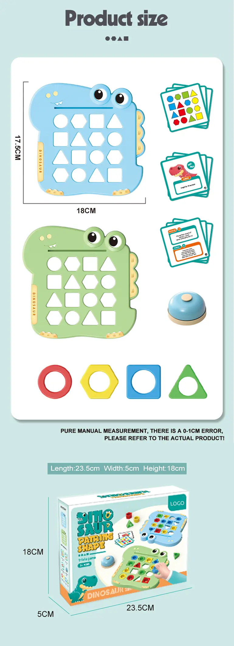 Shape Pairing Puzzle Toy, Dinosaur Outlook · TV10289 · detail image 11 of 11