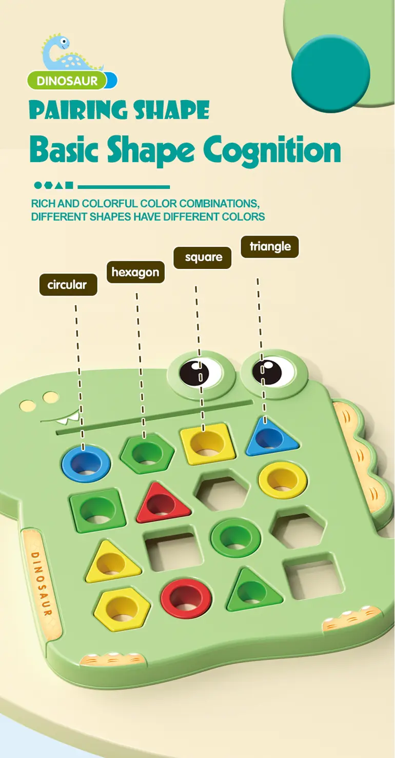 Shape Pairing Puzzle Toy, Dinosaur Outlook · TV10289 · detail image 2 of 11