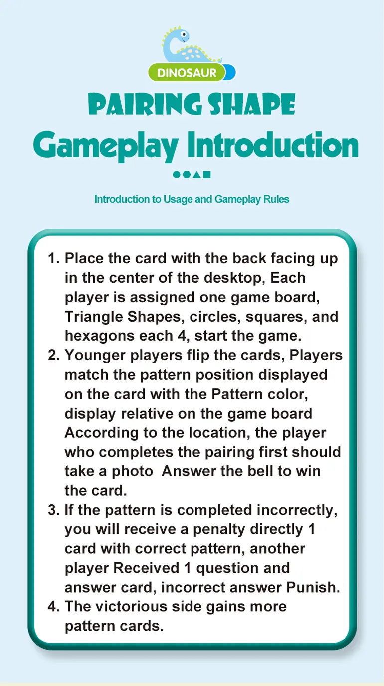 Shape Pairing Puzzle Toy, Dinosaur Outlook · TV10289 · detail image 8 of 11