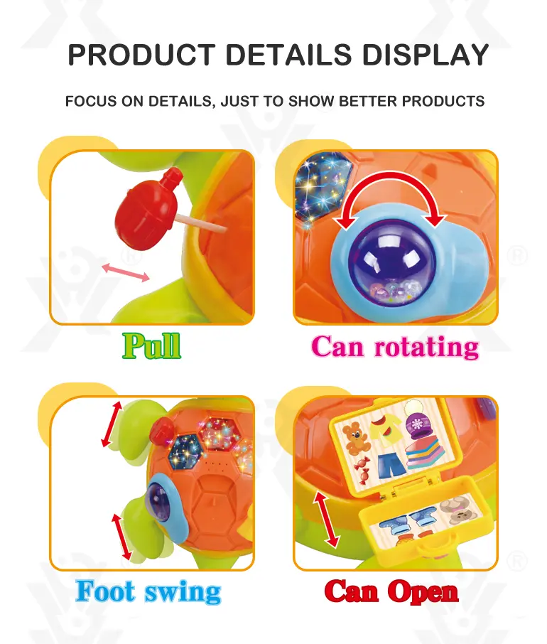 Electric Turtle Toy with Musical Light -China Toy Factory · TV10293 · detail image 4 of 6