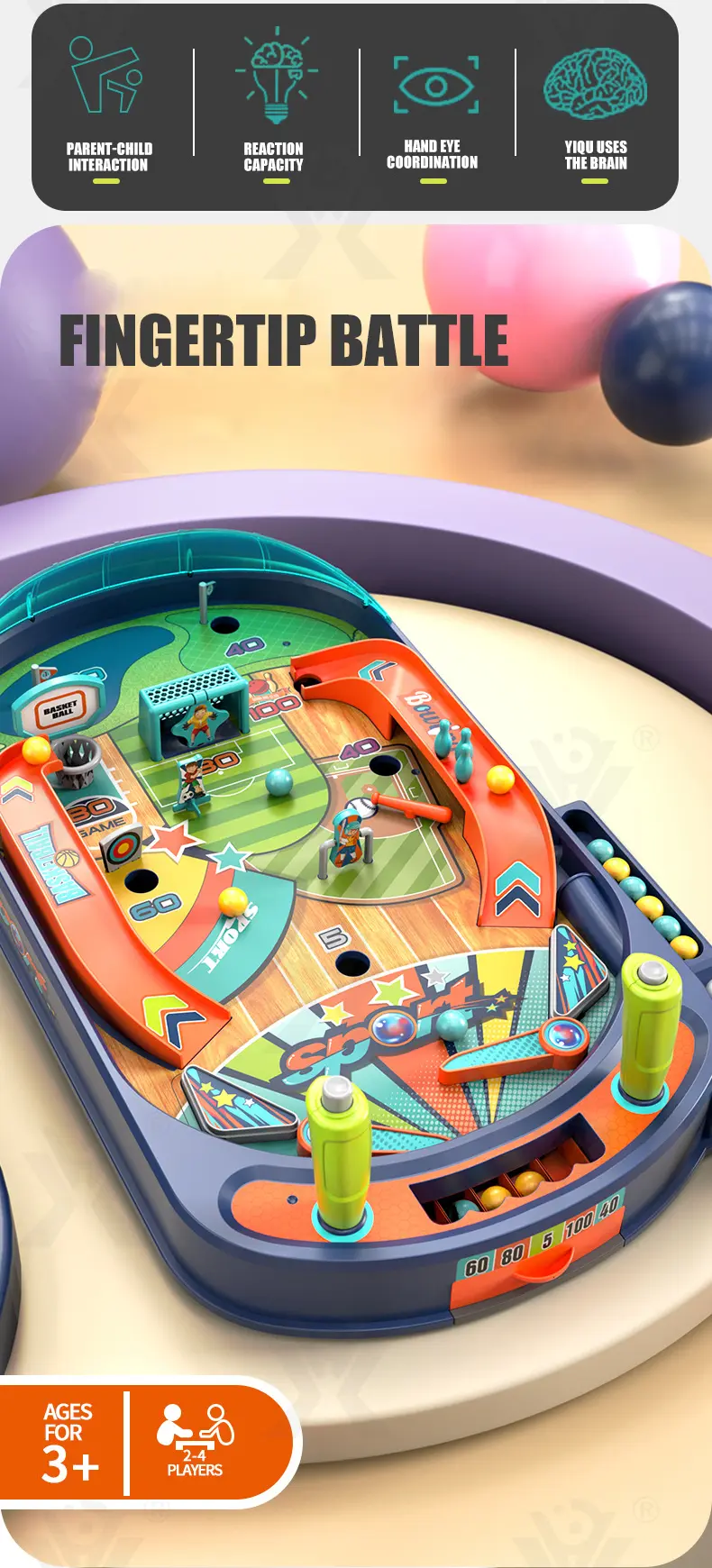 Kids Pinball Game Table Machine · TV10299 · detail image 2 of 9