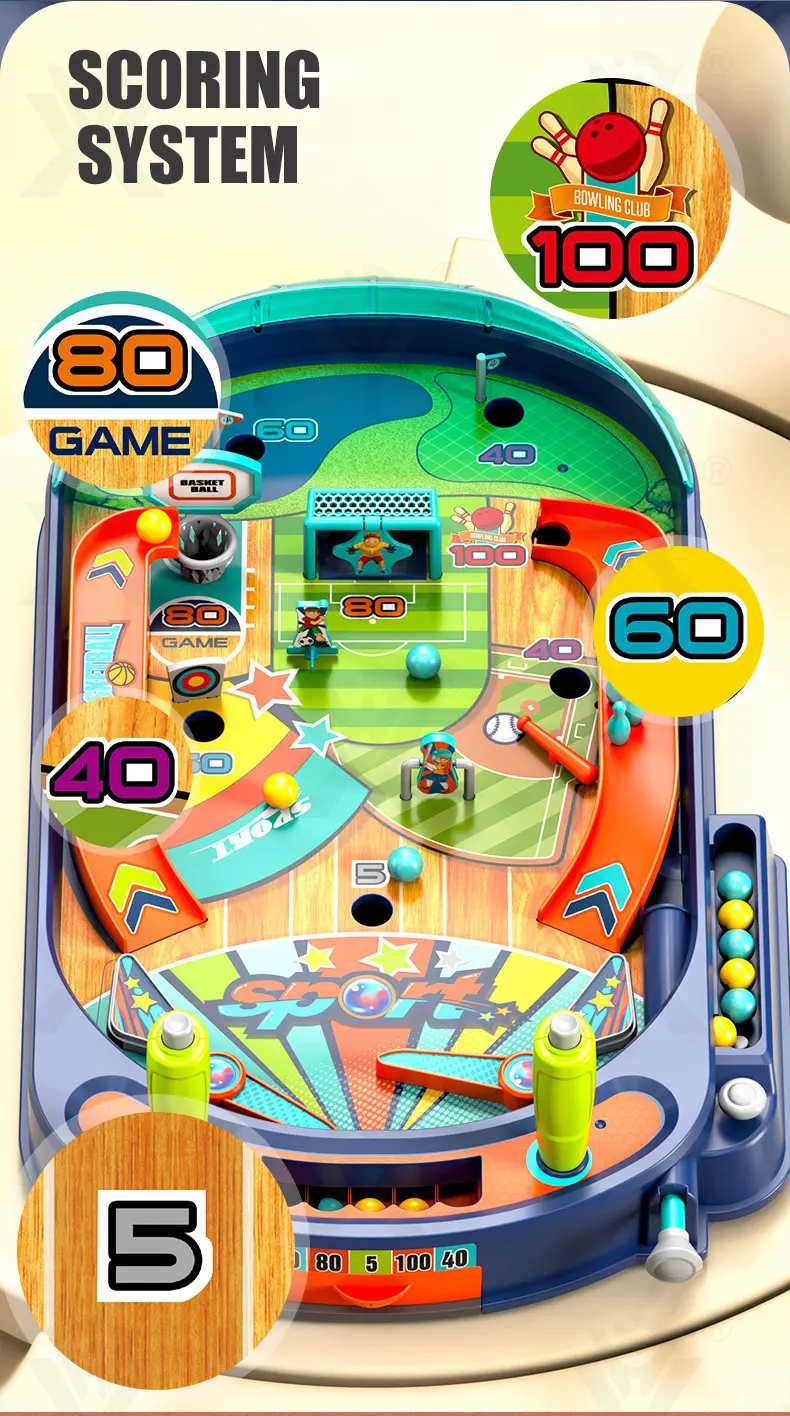 Kids Pinball Game Table Machine · TV10299 · detail image 5 of 9