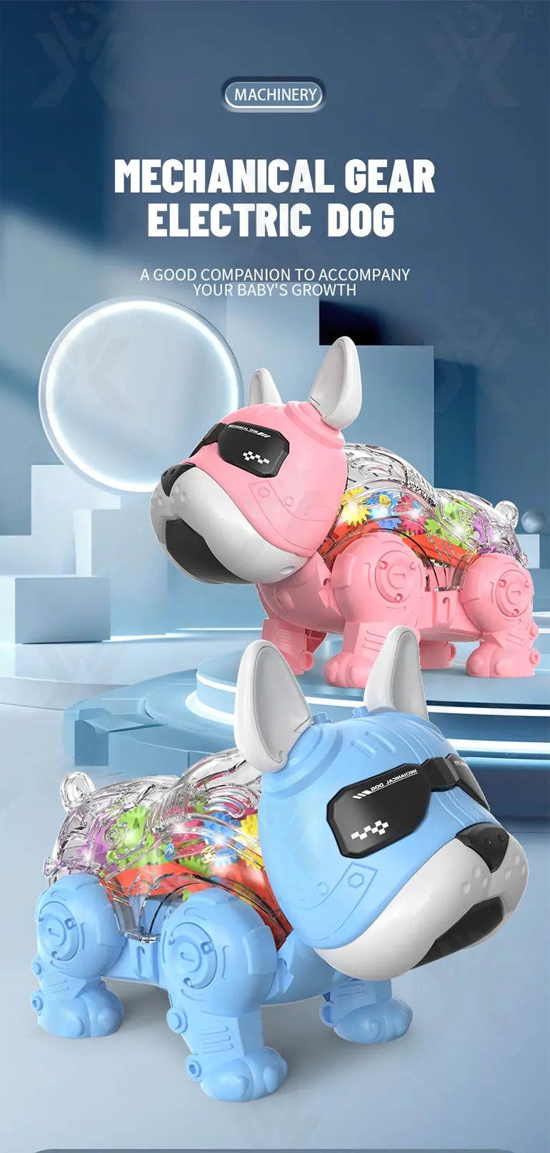 Walking Robot Dog Toy, Transparent Gear Rear · TV10284 · detail image 1 of 10