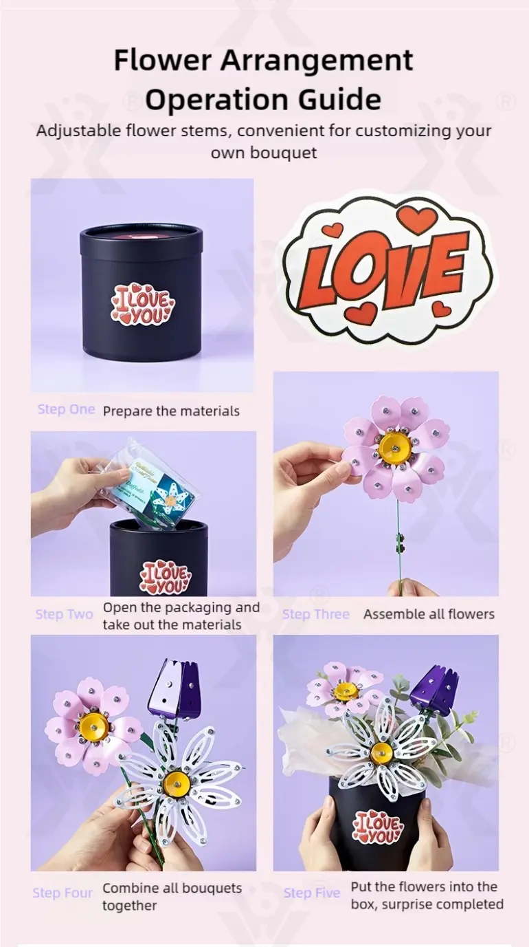 Metal Flower DIY Bouquet, External Flower · TV10314 · detail image 9 of 11