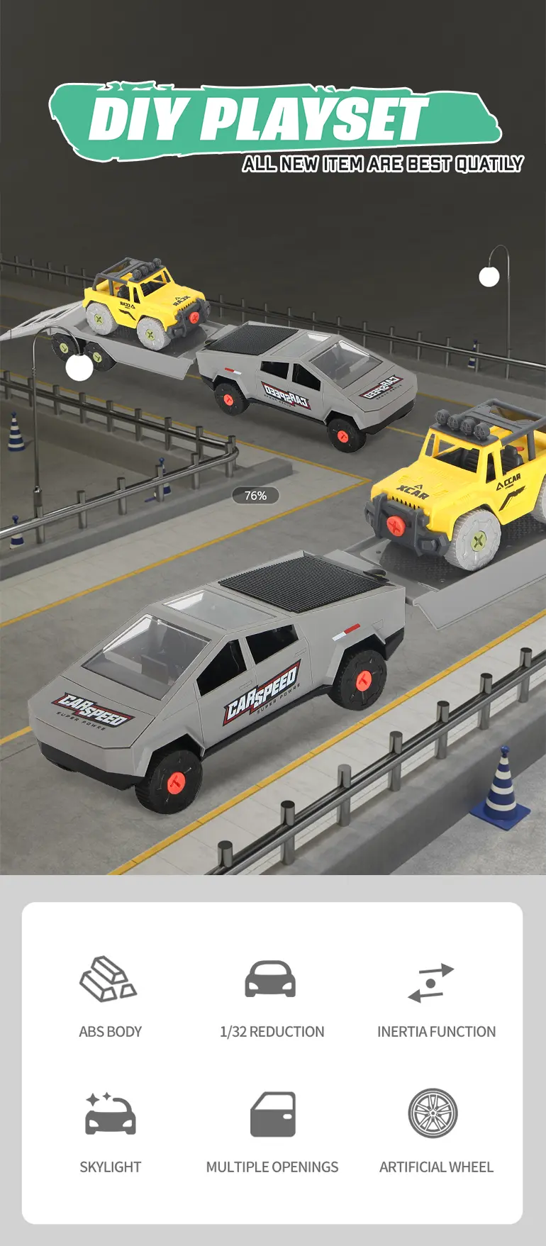 DIY Inertia Cyber Truck Toy · TV10291 · detail image 1 of 6