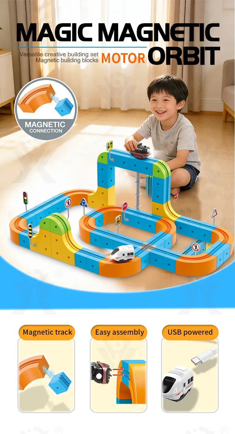 Magnetic Train Track Set, Electric Train Toy Set · TV10317 · detail image 1 of 10