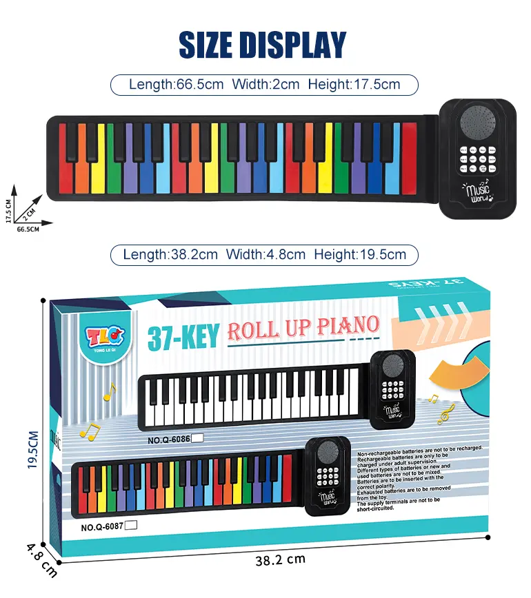 Digital Roll-Up Silicone Piano Keyboard · TV10270 · detail image 10 of 10