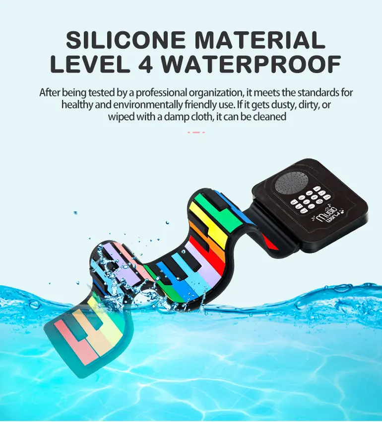Digital Roll-Up Silicone Piano Keyboard · TV10270 · detail image 6 of 10