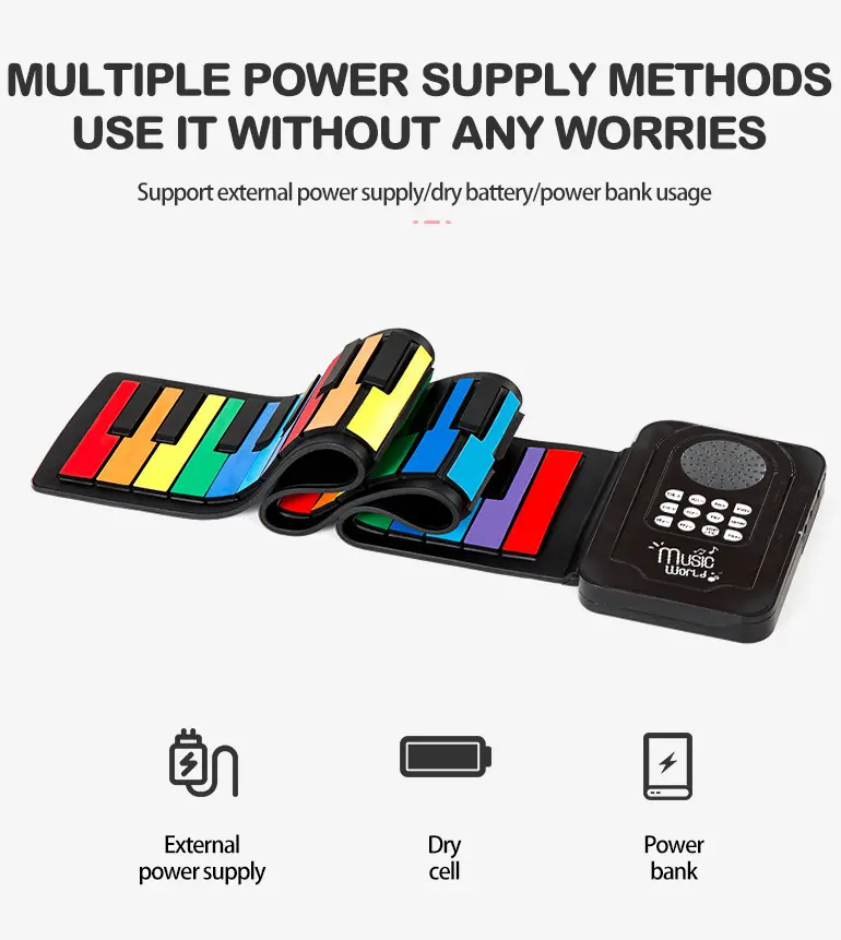 Digital Roll-Up Silicone Piano Keyboard · TV10270 · detail image 7 of 10