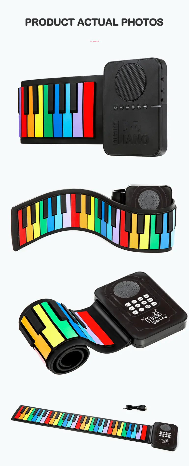 Digital Roll-Up Silicone Piano Keyboard · TV10270 · detail image 8 of 10