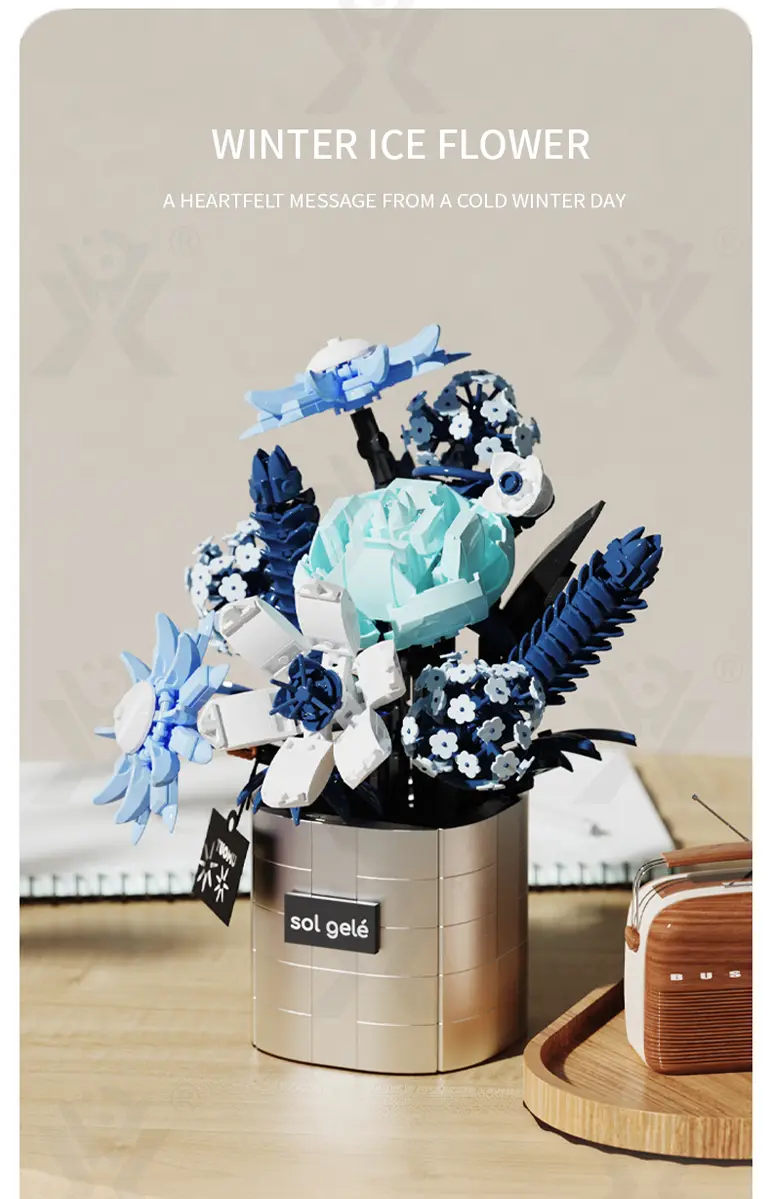 Flower Building Blocks Toy, Decor Use and Fun · TV10298 · detail image 10 of 14