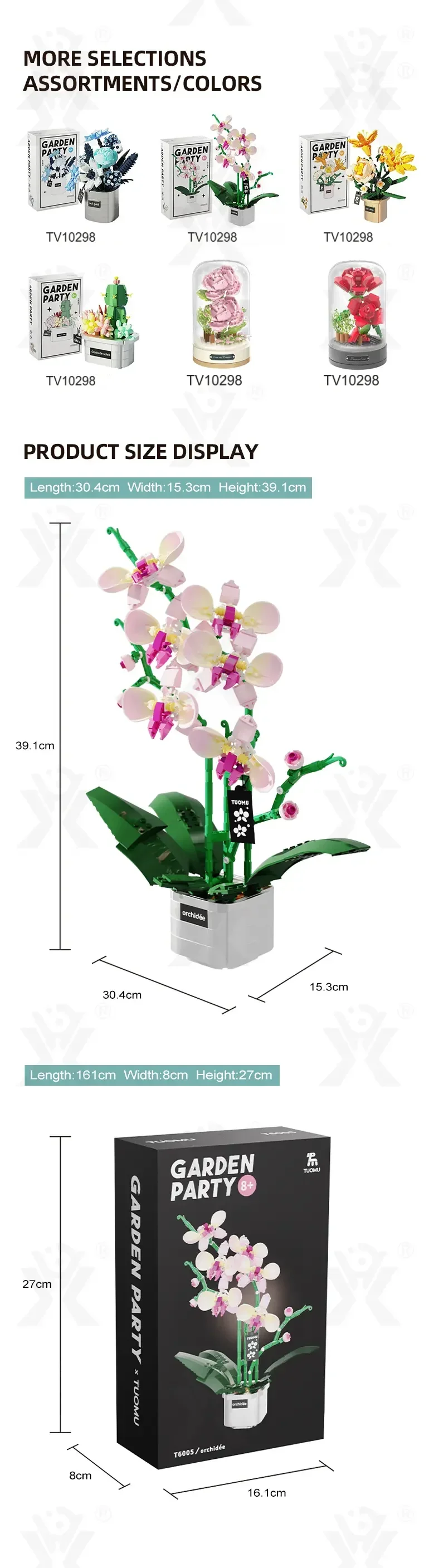 Flower Building Blocks Toy, Decor Use and Fun · TV10298 · detail image 14 of 14