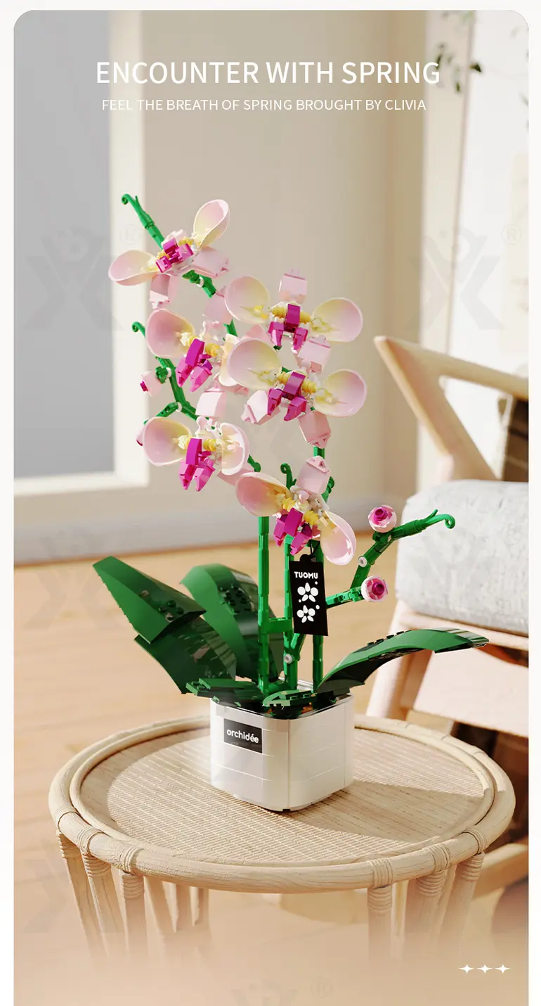 Flower Building Blocks Toy, Decor Use and Fun · TV10298 · detail image 3 of 14