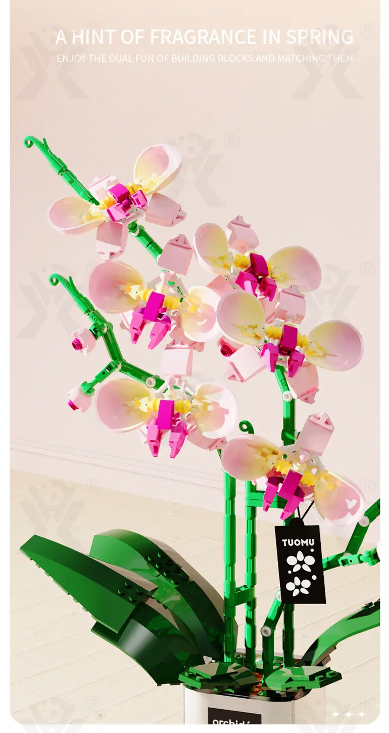 Flower Building Blocks Toy, Decor Use and Fun · TV10298 · detail image 5 of 14