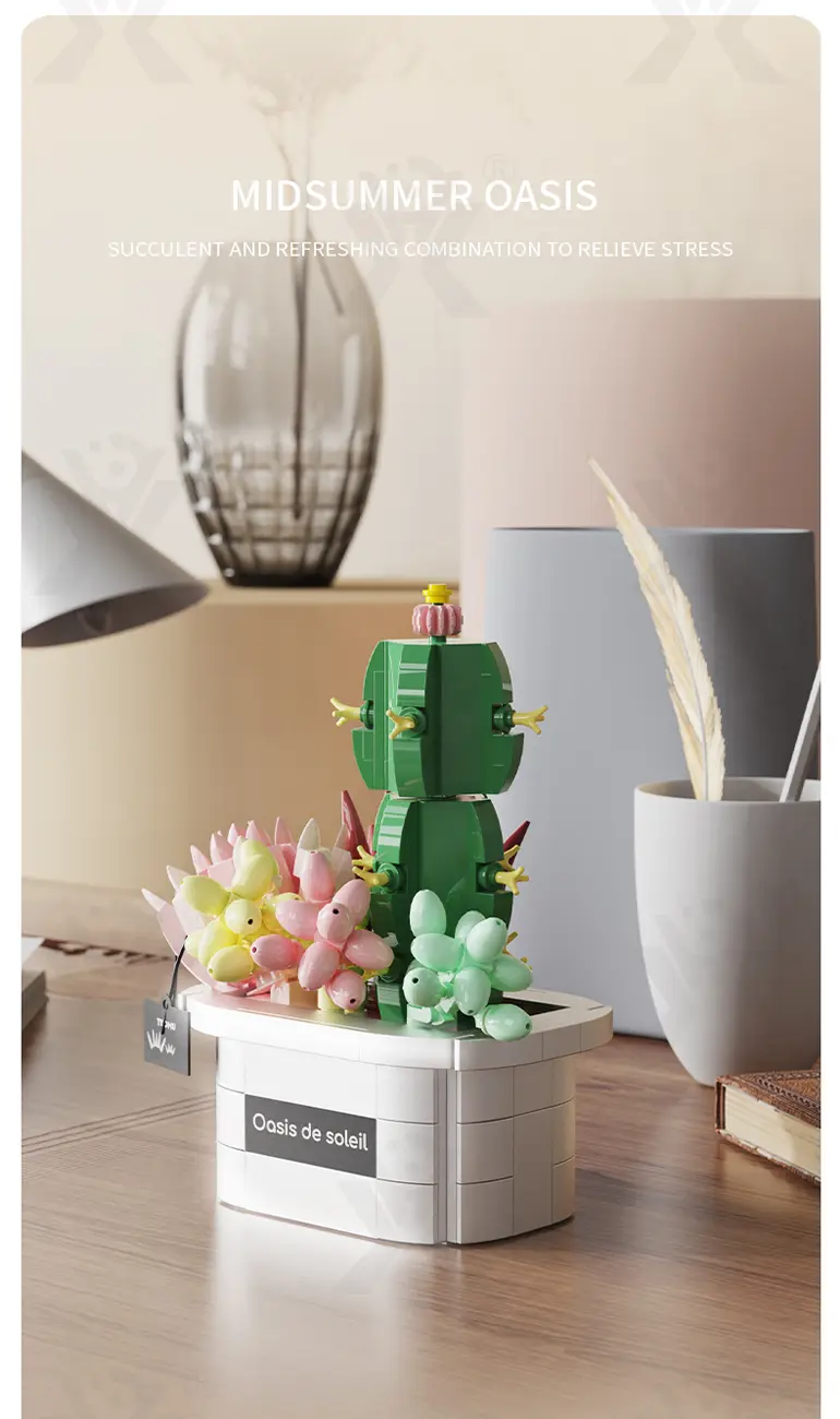Flower Building Blocks Toy, Decor Use and Fun · TV10298 · detail image 6 of 14