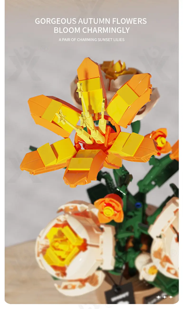 Flower Building Blocks Toy, Decor Use and Fun · TV10298 · detail image 9 of 14