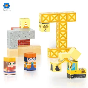 Jouets de blocs magnétiques de voyage, taille mini portable