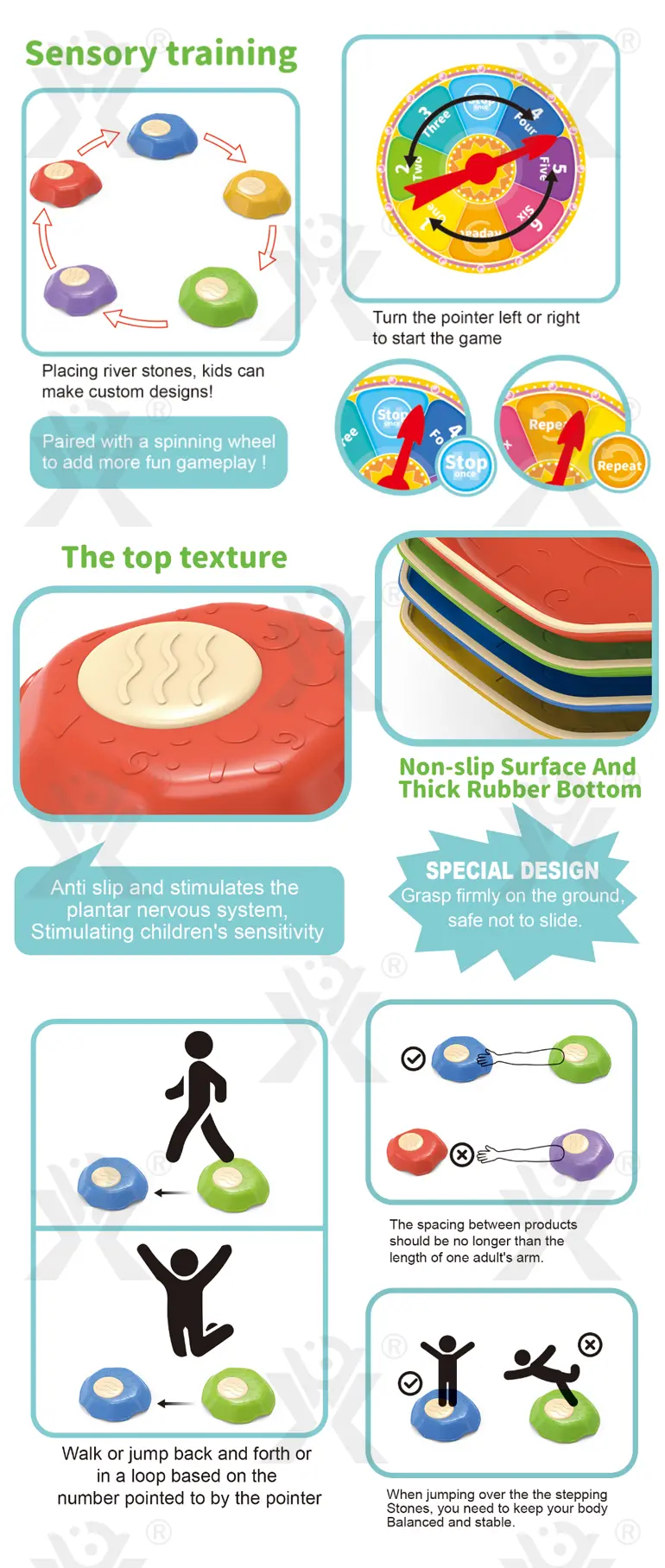 Balance Stepping Stones Toy, Factory Supply · TV10220 · detail image 2 of 5