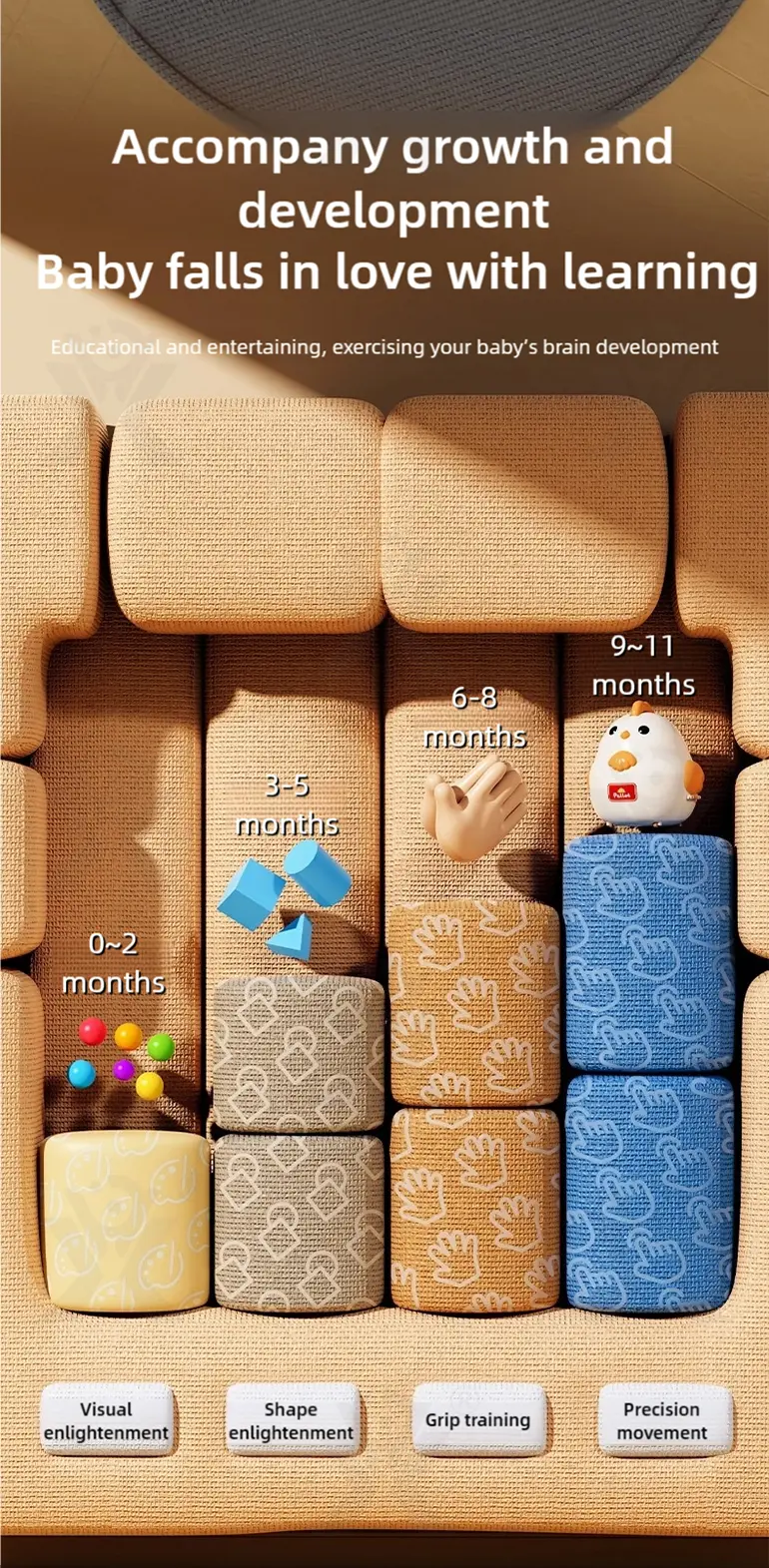 Chick Puzzle Matching Toy, Easter Egg Shape, For Shape and Color Recognition · TV10253 · detail image 7 of 10