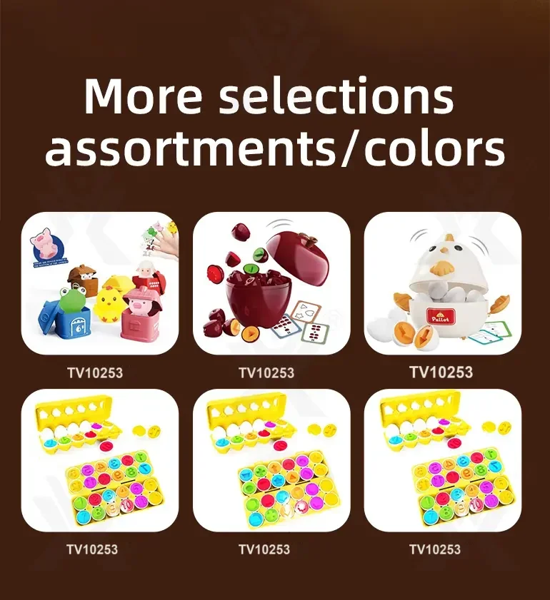 Chick Puzzle Matching Toy, Easter Egg Shape, For Shape and Color Recognition · TV10253 · detail image 9 of 10
